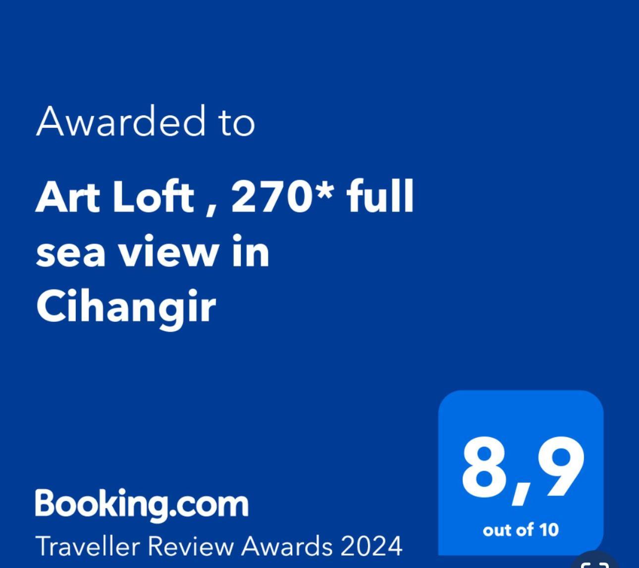Art Loft , 270* Full Sea View In Cihangir Apartment Istanbul Exterior photo